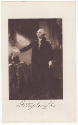 George Washington engraving of Stuart painting